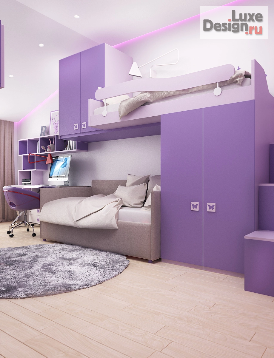 Дизайн интерьера детской "Детская девочки" (фото 2)