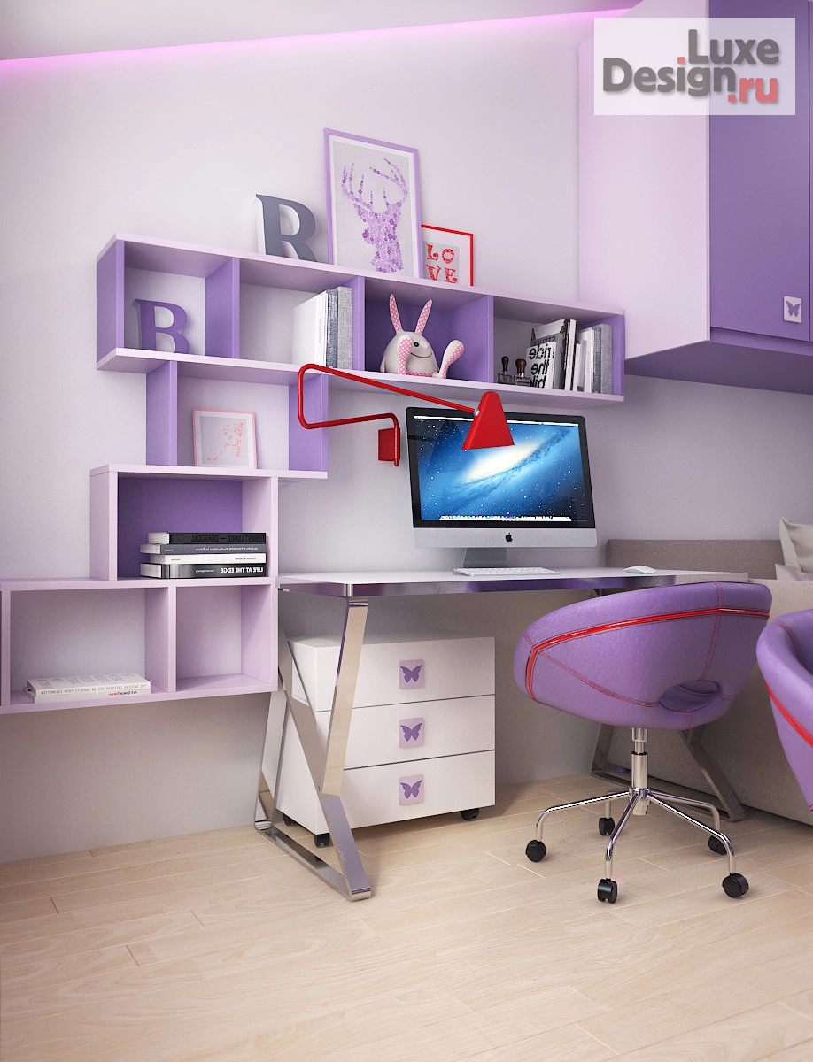 Дизайн интерьера детской "Детская девочки" (фото 3)