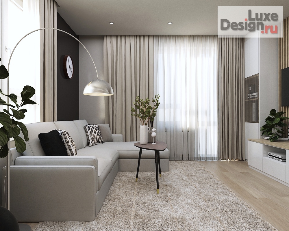 Дизайн интерьера двухкомнатной квартиры "В экостиле" (фото 1)