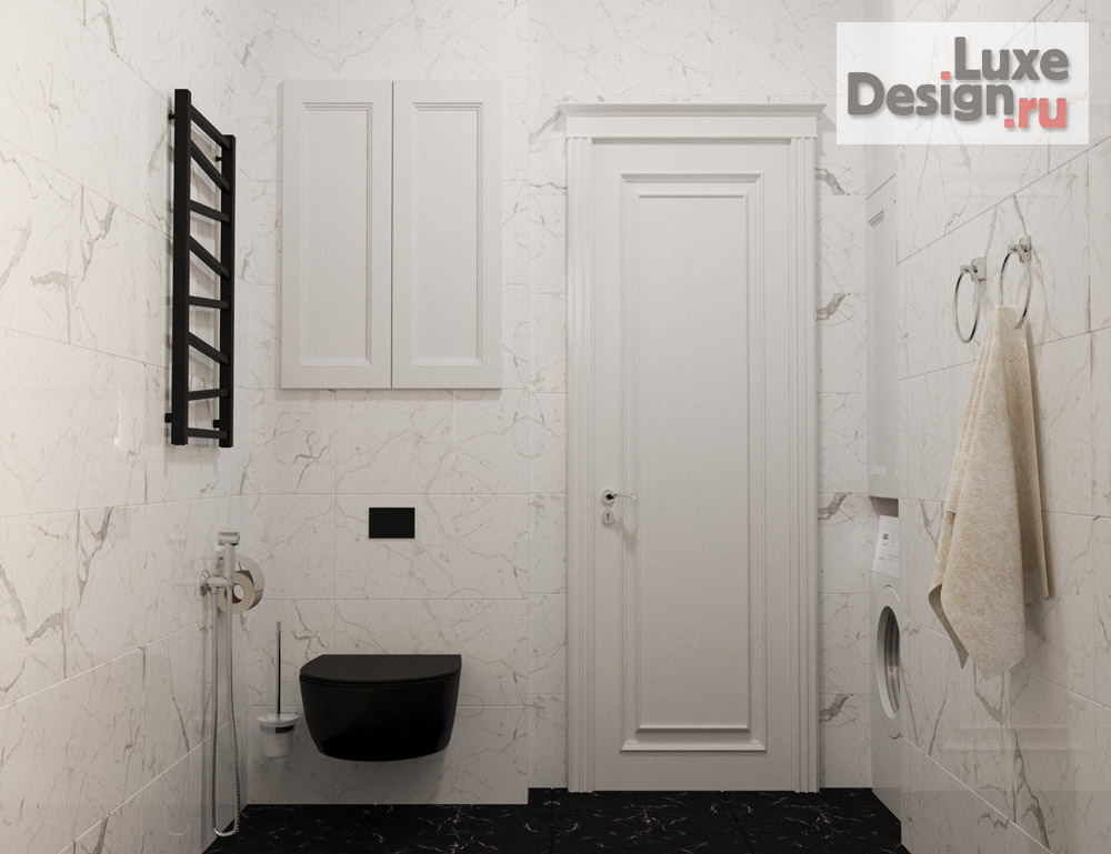 Дизайн интерьера однокомнатной квартиры "Голубые переливы" (фото 8)