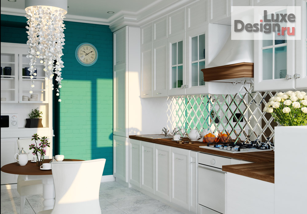 Дизайн интерьера однокомнатной квартиры "Голубые переливы" (фото 6)