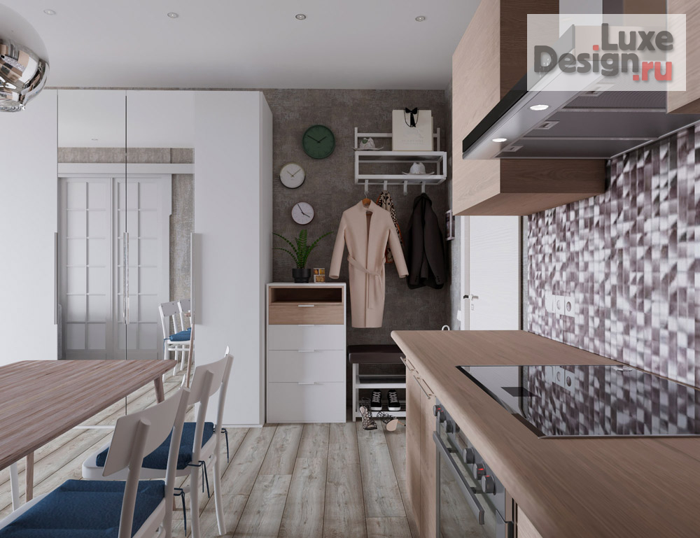 Дизайн интерьера однокомнатной квартиры "Проект Тихая гавань" (фото 4)