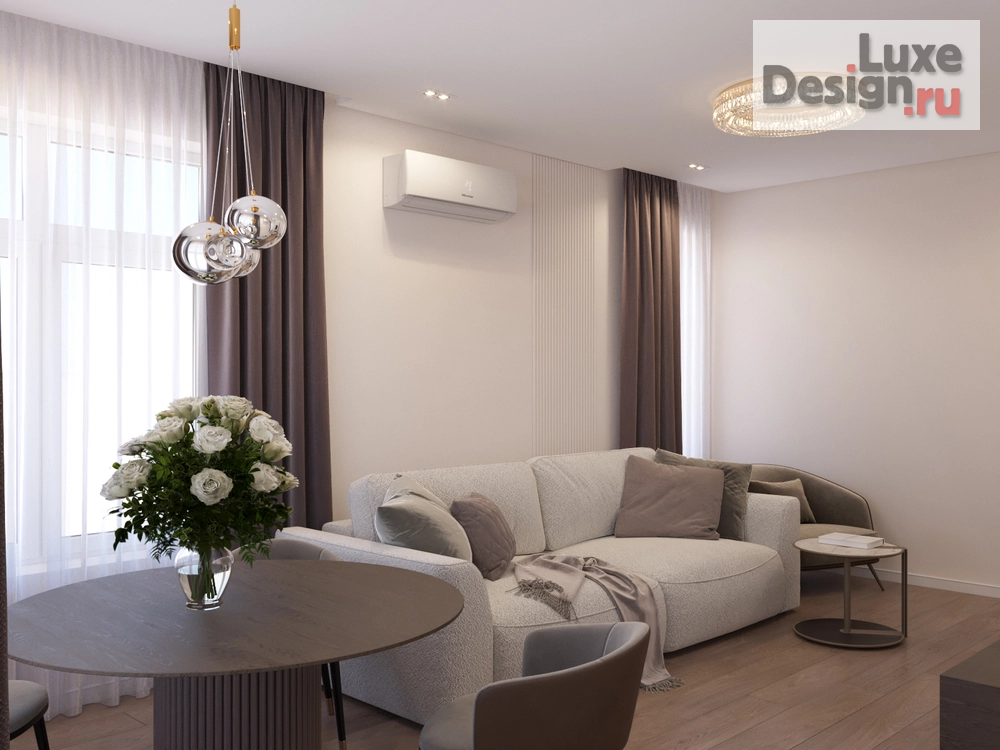 Дизайн интерьера трехкомнатной квартиры "ЖК Виноград 3-х комн. Квартира " (фото 6)