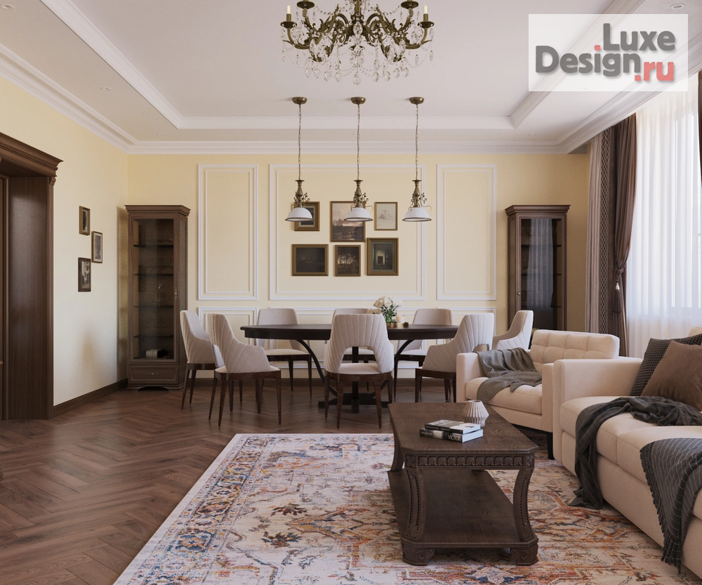 Дизайн интерьера комнаты "Гостиная Американский стиль" (фото 1)