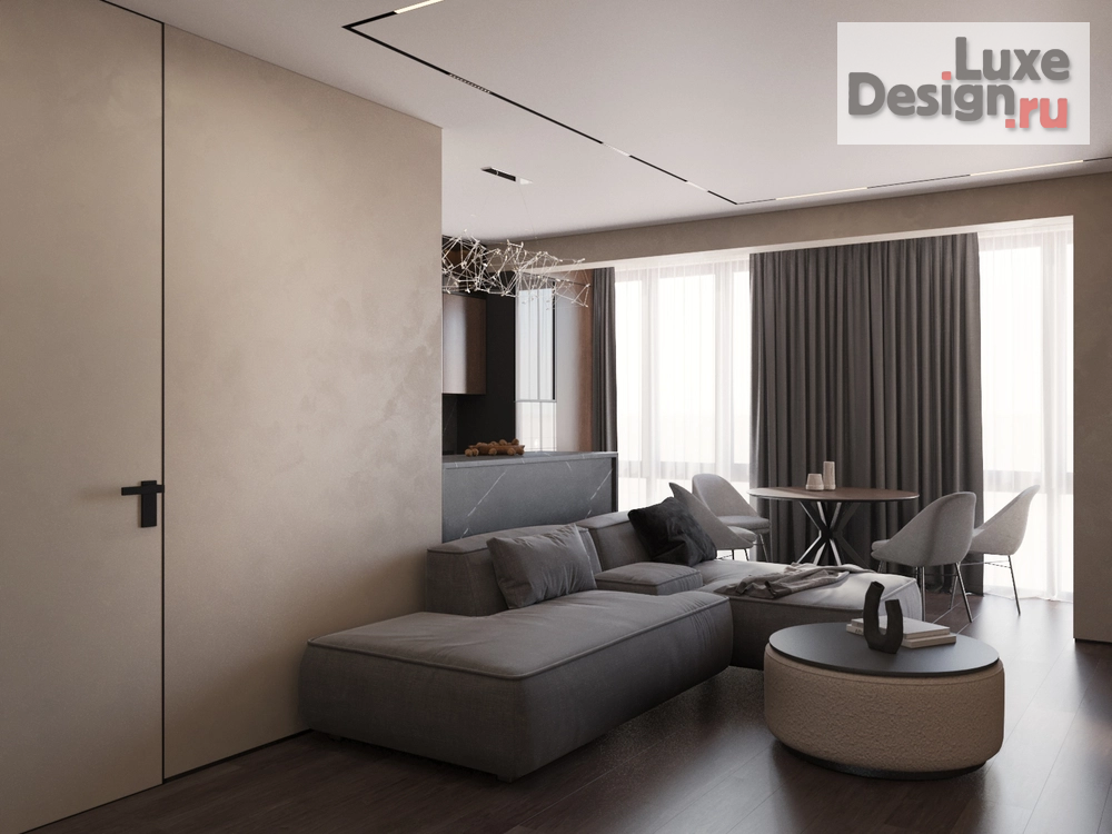 Дизайн интерьера двухкомнатной квартиры "2-х комн. квартира студия" (фото 3)