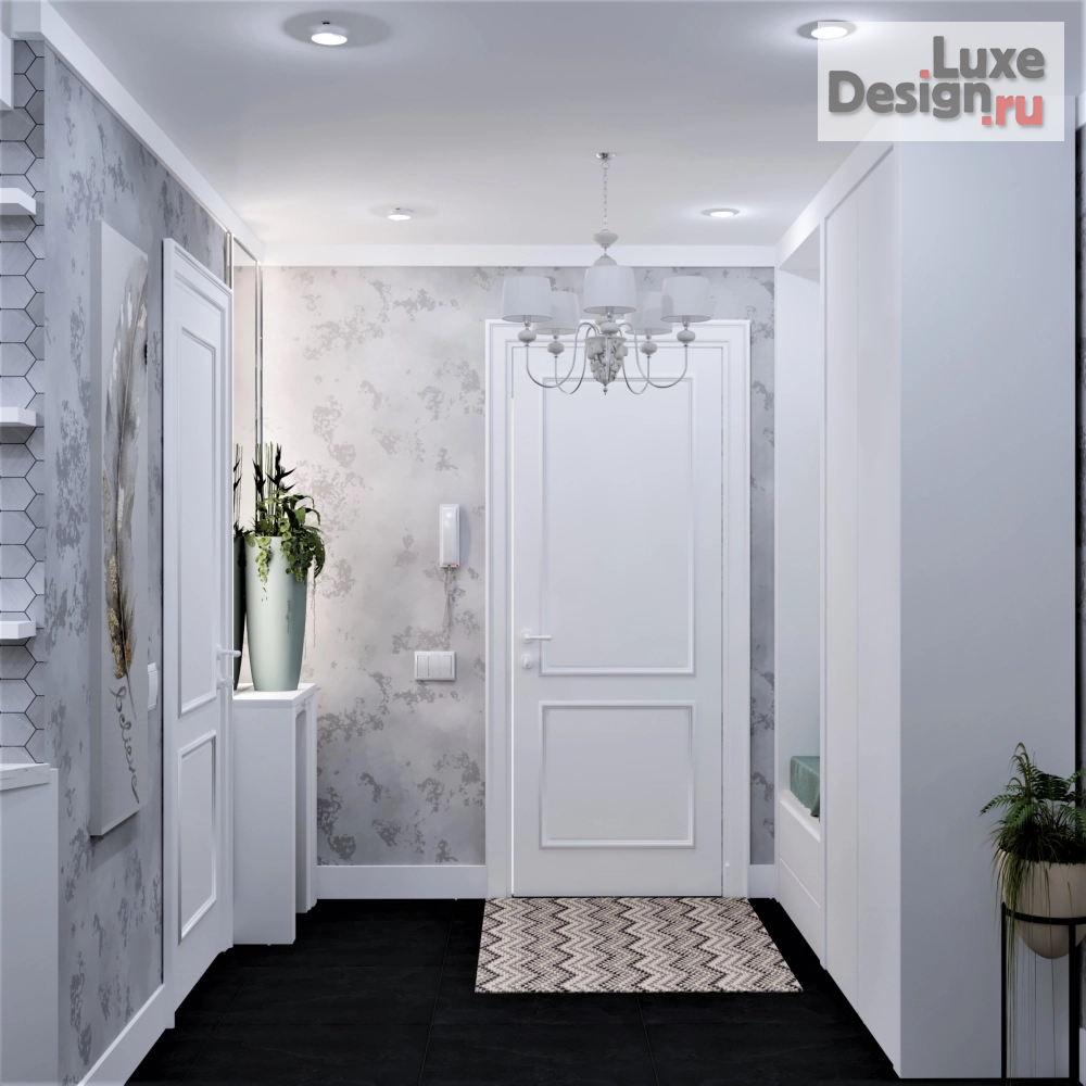 Дизайн интерьера однокомнатной квартиры "Квартира в новостройке Стройград" (фото 3)