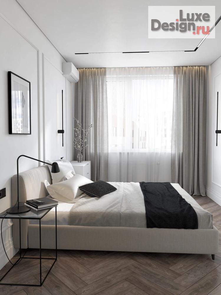 Дизайн интерьера спальни "Спальня, санузел и маленький гардероб" (фото 2)