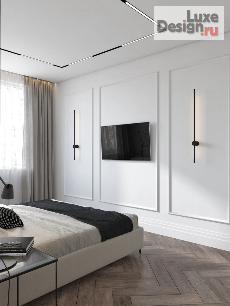 Дизайн интерьера спальни "Спальня, санузел и маленький гардероб" (фото 3)