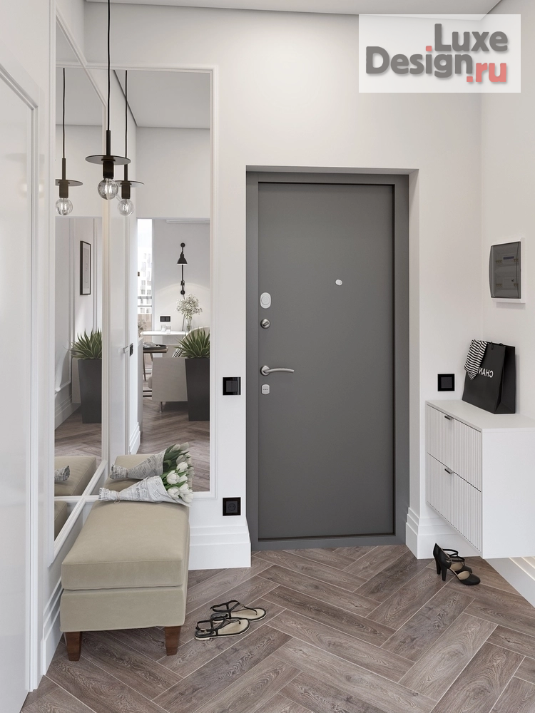 Дизайн интерьера однокомнатной квартиры "Куня, прихожая и балкон в однокомнатной квартире" (фото 9)