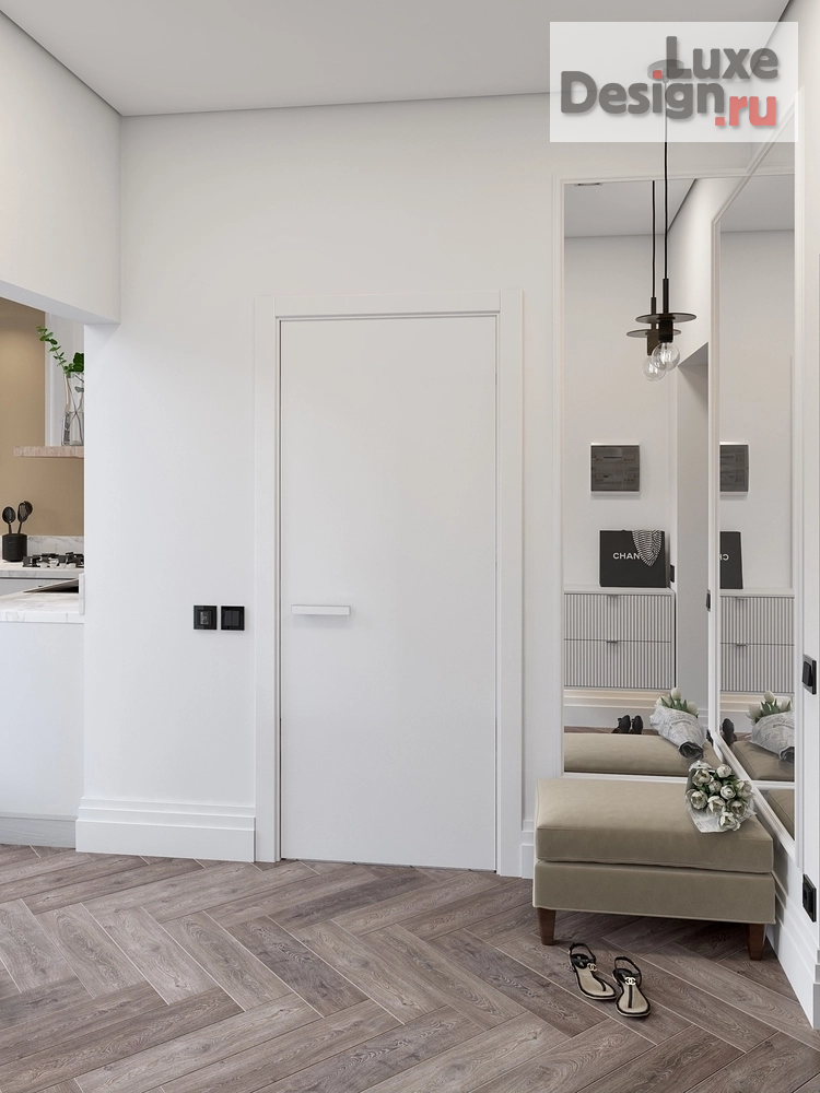 Дизайн интерьера однокомнатной квартиры "Куня, прихожая и балкон в однокомнатной квартире" (фото 10)