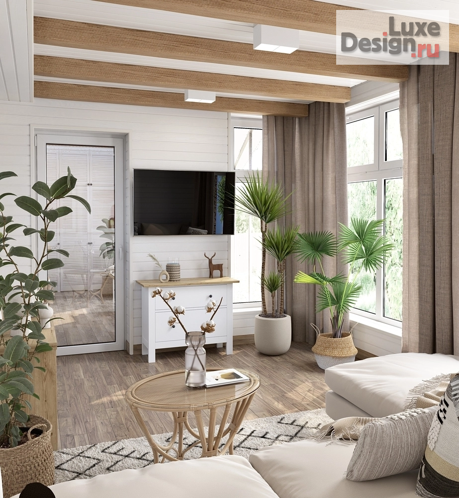Дизайн интерьера гостиной "Веранда в частном доме" (фото 2)