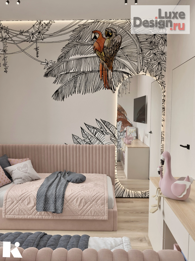 Дизайн интерьера детской "Детская для девочек" (фото 3)