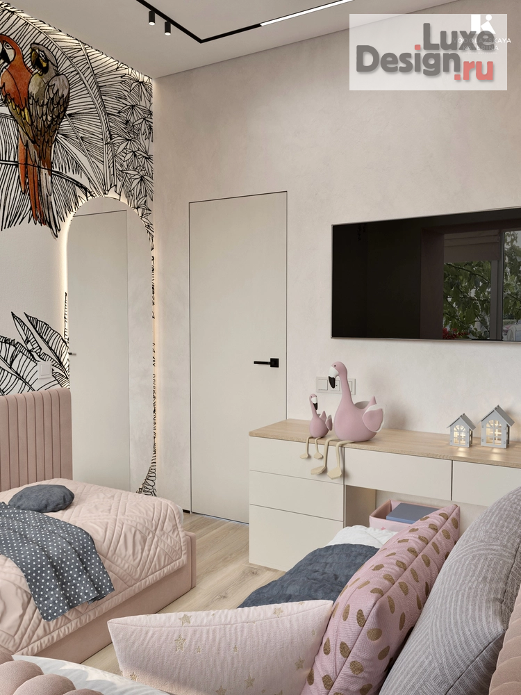 Дизайн интерьера детской "Детская для девочек" (фото 4)