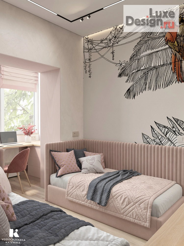 Дизайн интерьера детской "Детская для девочек" (фото 6)