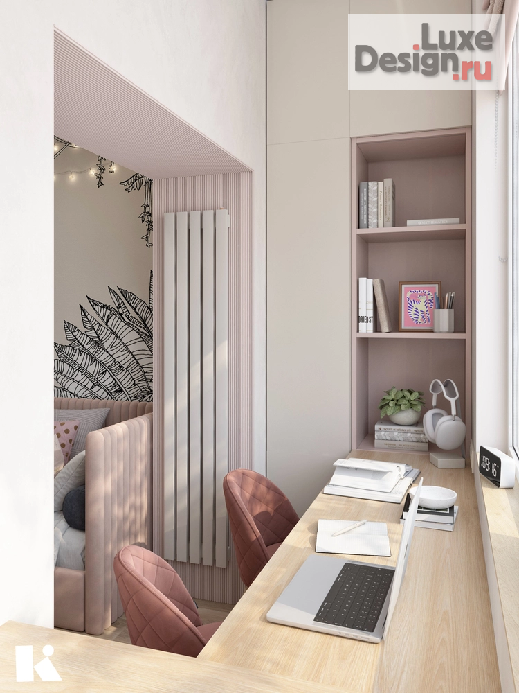 Дизайн интерьера детской "Детская для девочек" (фото 8)