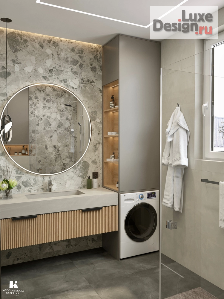 дизайн интерьера санузла "Раздельный санузел в частном доме" (фото 1)