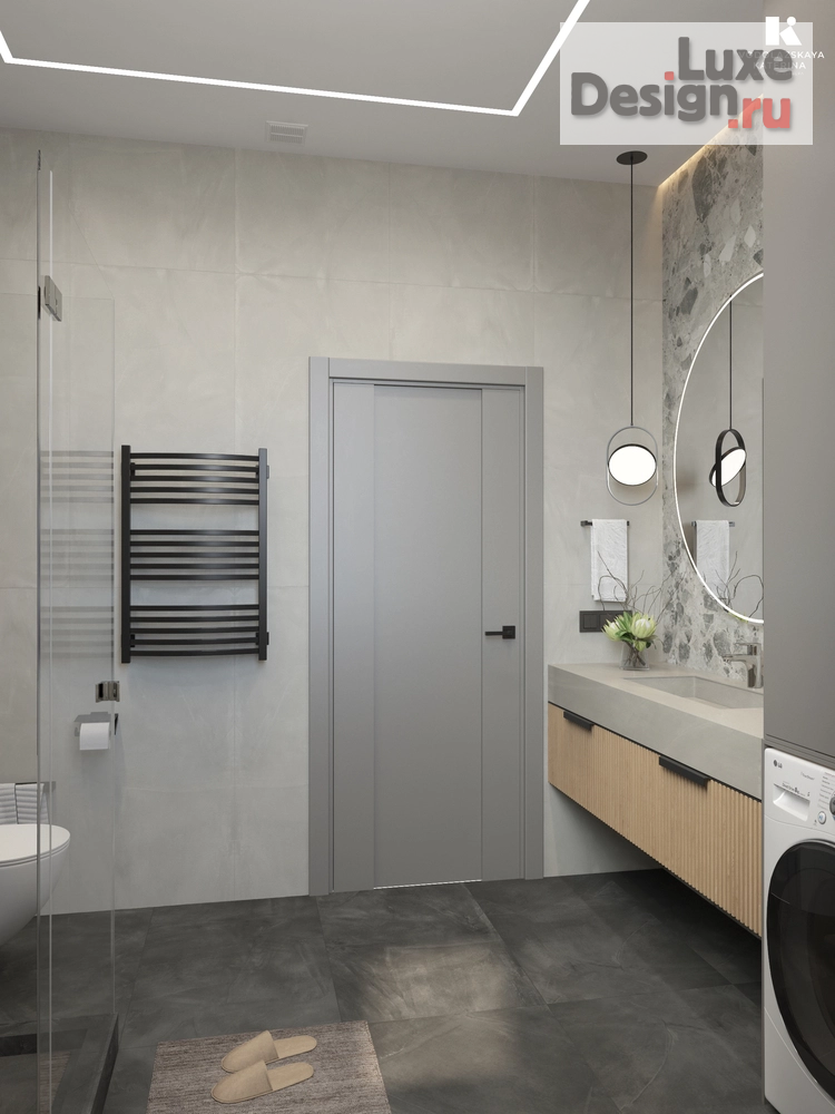 дизайн интерьера санузла "Раздельный санузел в частном доме" (фото 4)