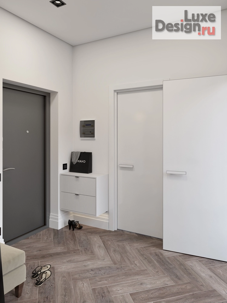 Дизайн интерьера однокомнатной квартиры "Куня, прихожая и балкон в однокомнатной квартире" (фото 13)