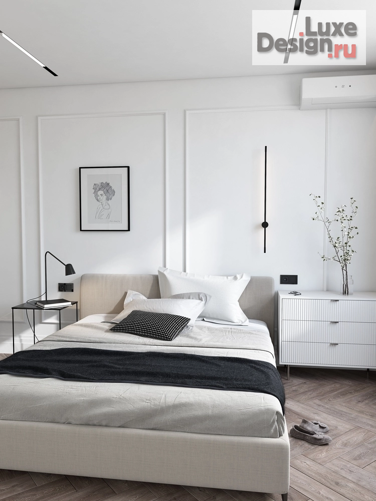 Дизайн интерьера спальни "Спальня, санузел и маленький гардероб" (фото 1)