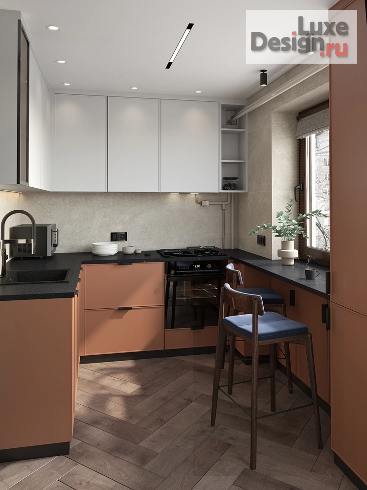 Дизайн интерьера гостиной "Кухня-гостиная квартира 70 м2" (фото 5)