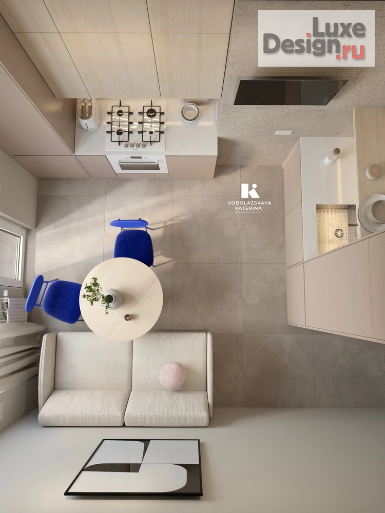 Дизайн интерьера однокомнатной квартиры "Дизайн однокомнатной квартиры под сдачу" (фото 5)