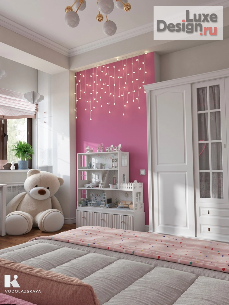 Дизайн интерьера детской "Детская для девочки" (фото 2)
