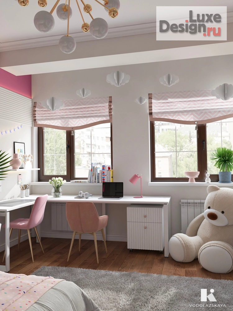 Дизайн интерьера детской "Детская для девочки" (фото 7)