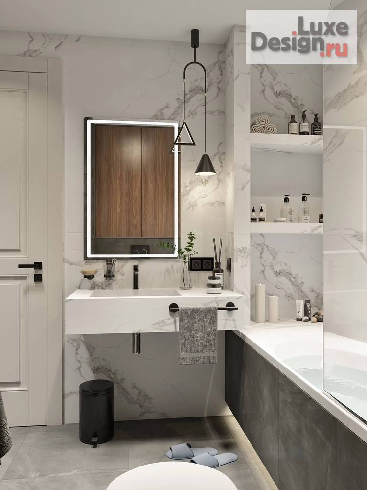 дизайн интерьера санузла "Санузел" (фото 1)