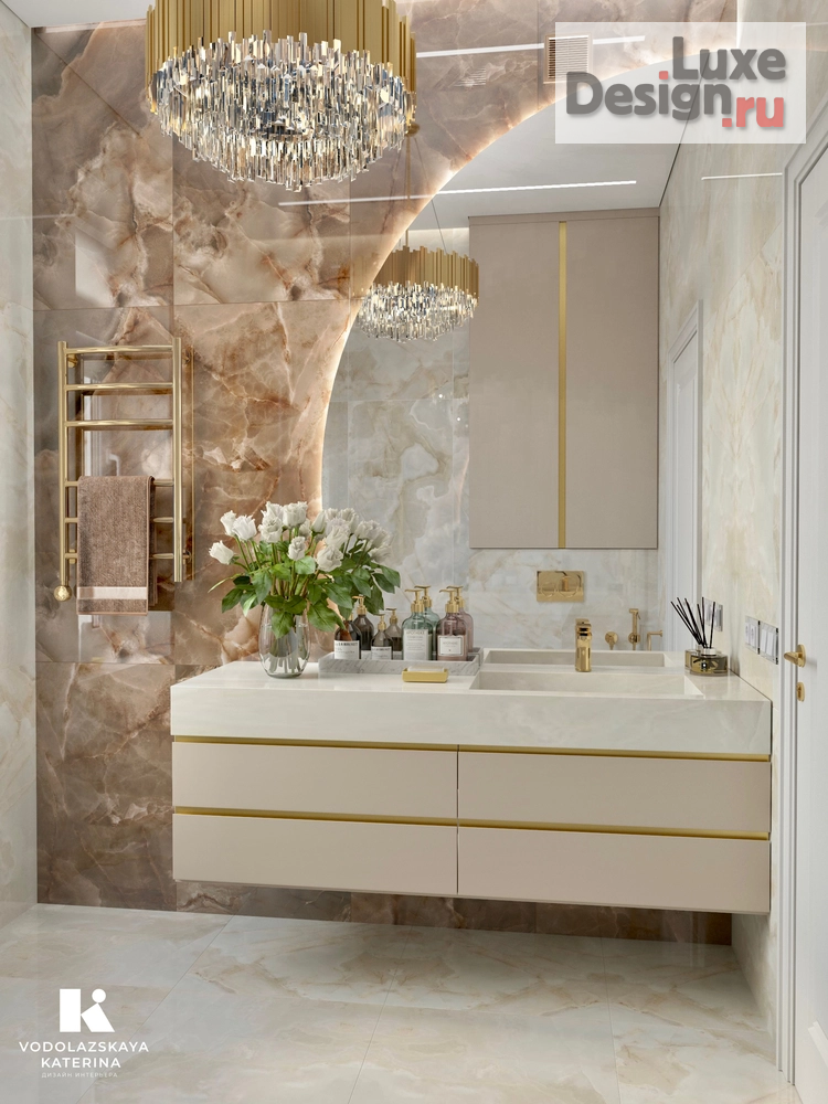 Дизайн интерьера ванной "Роскошный санузел в частном доме" (фото 1)