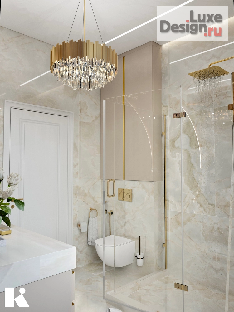 Дизайн интерьера ванной "Роскошный санузел в частном доме" (фото 5)