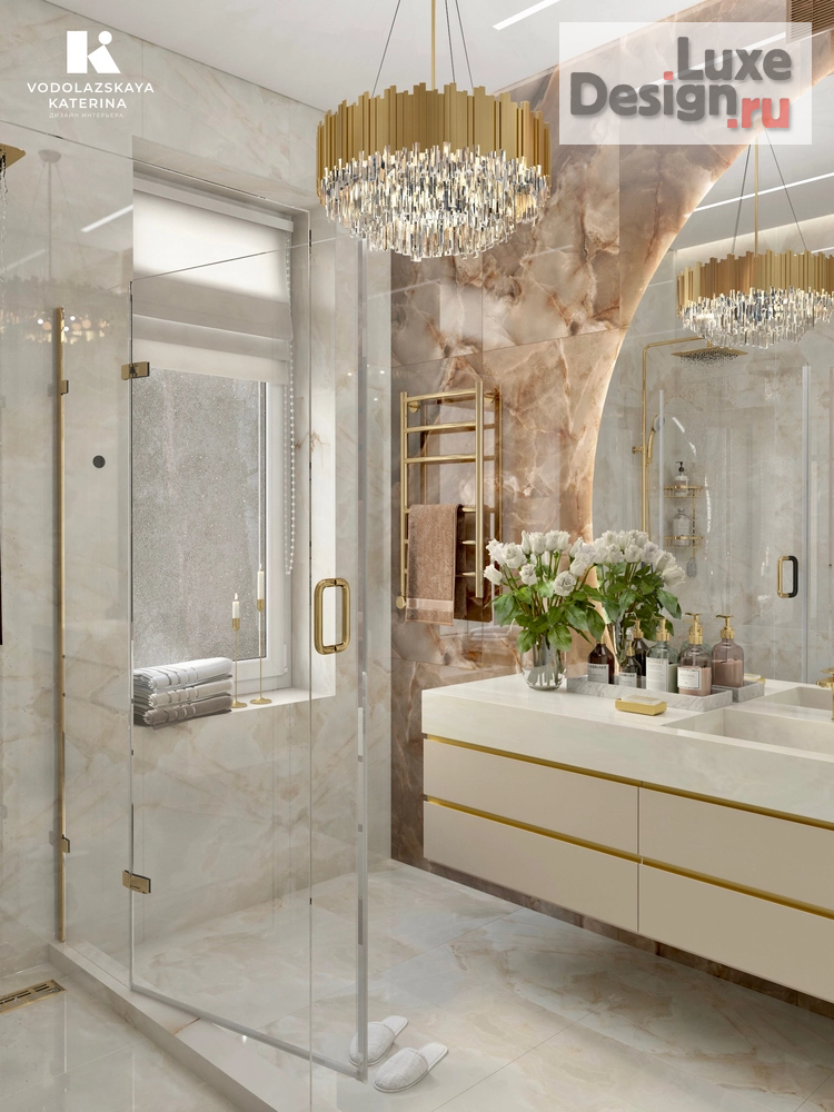Дизайн интерьера ванной "Роскошный санузел в частном доме" (фото 2)