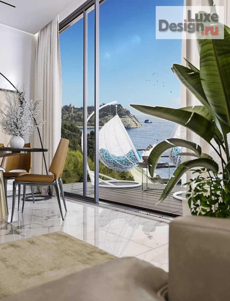 Дизайн интерьера квартиры студии "Апартаменты в ЖК АЮ-ДАГ" (фото 14)