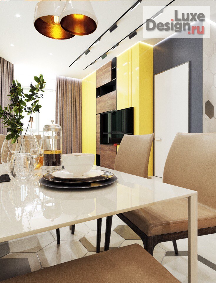 Дизайн интерьера гостиной "Яркий дизайн гостиной от студии VITTA-Group " (фото 5)