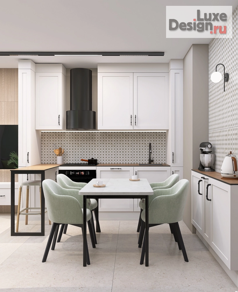 Дизайн интерьера двухкомнатной квартиры "Квартира для молодой семьи из 3 человек" (фото 7)