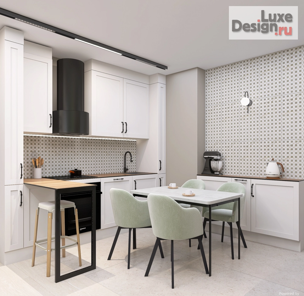 Дизайн интерьера двухкомнатной квартиры "Квартира для молодой семьи из 3 человек" (фото 9)