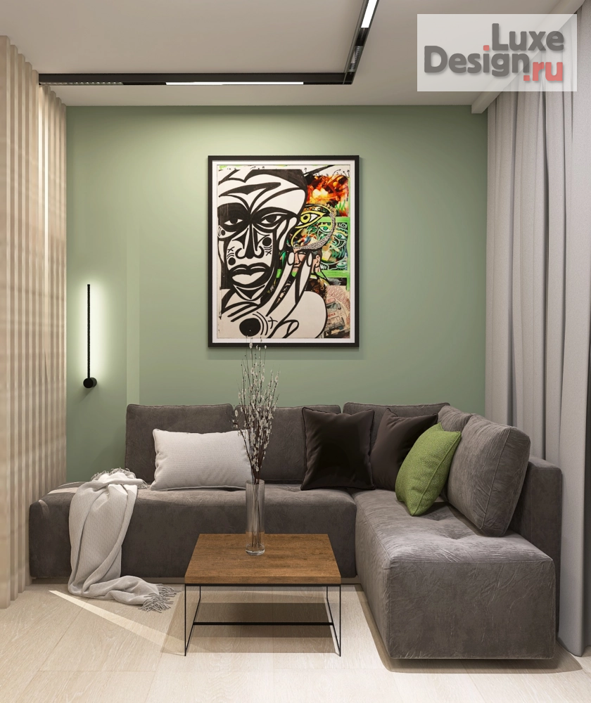 Дизайн интерьера двухкомнатной квартиры "Квартира для молодой семьи из 3 человек" (фото 10)