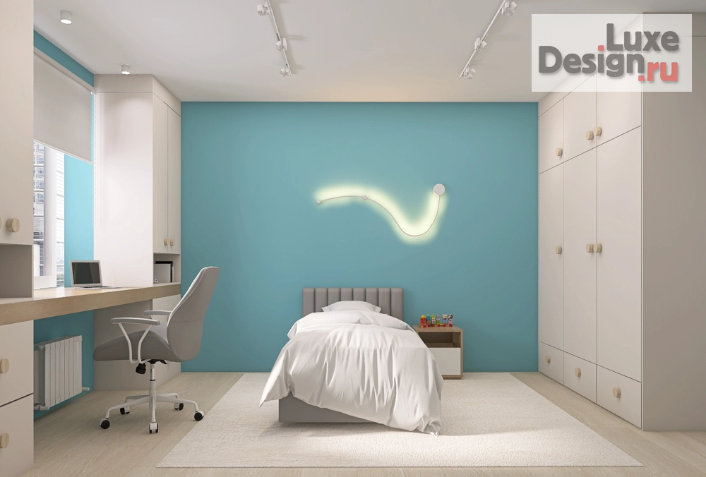 Дизайн интерьера двухкомнатной квартиры "Квартира для молодой семьи из 3 человек" (фото 4)