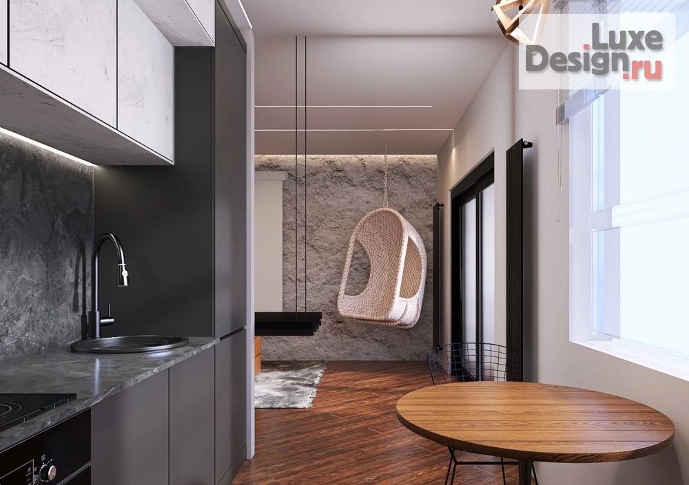 Дизайн интерьера однокомнатной квартиры "Квартира для мужчины в Сант-Петербурге" (фото 3)