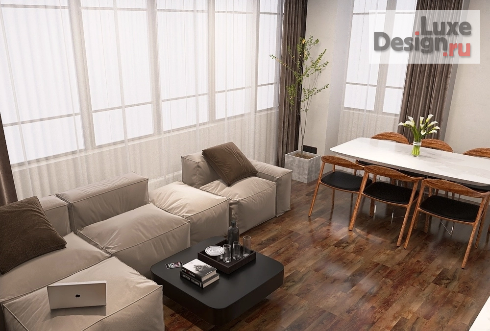 Дизайн интерьера двухкомнатной квартиры "Проект в ЖК «Ярославль Сити»" (фото 2)