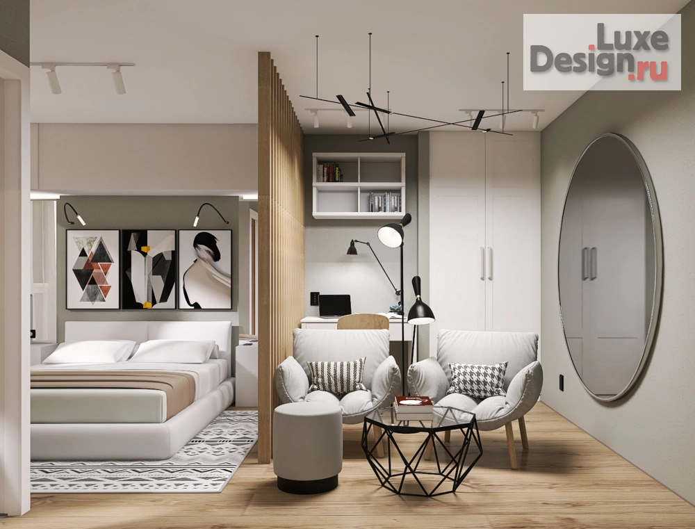 Дизайн интерьера однокомнатной квартиры "Квартира в "хрущёвке" для молодой пары" (фото 1)