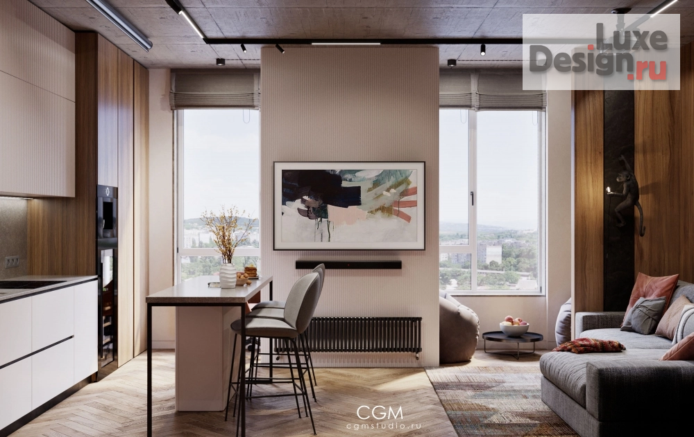 Дизайн интерьера однокомнатной квартиры "Квартира в жк Альфа" (фото 1)