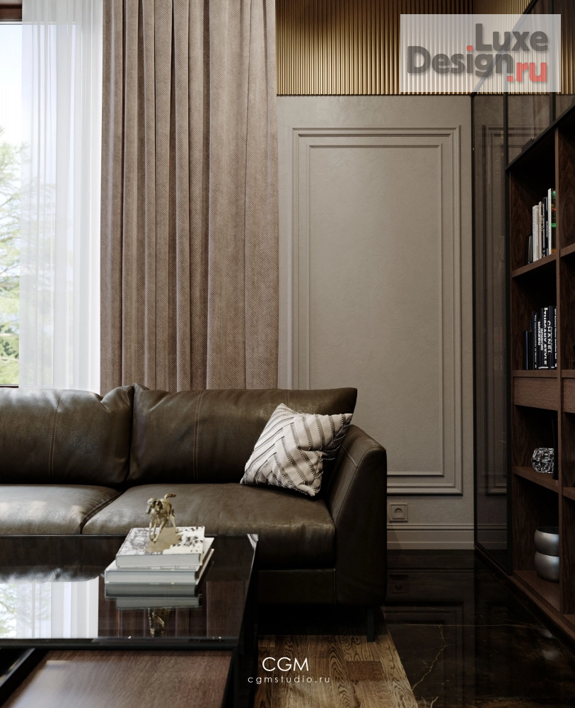 Дизайн интерьера кабинета "Рабочий кабинет в частном доме " (фото 1)