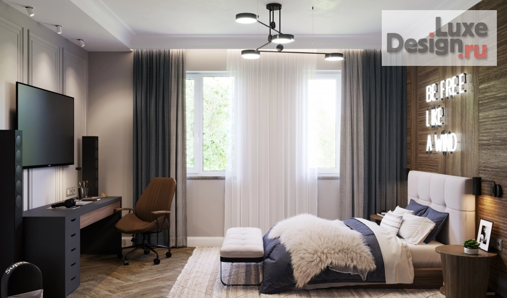 Дизайн интерьера коттеджа "Комната мальчика " (фото 6)