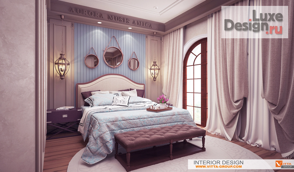 Дизайн интерьера спальни "Вилла Аврора: спальня" (фото 3)