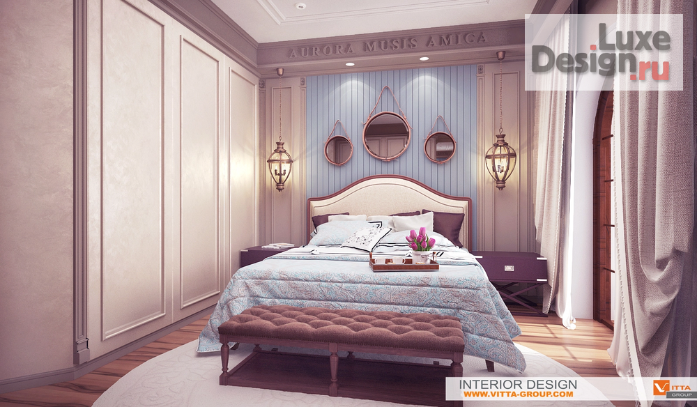 Дизайн интерьера спальни "Вилла Аврора: спальня" (фото 1)