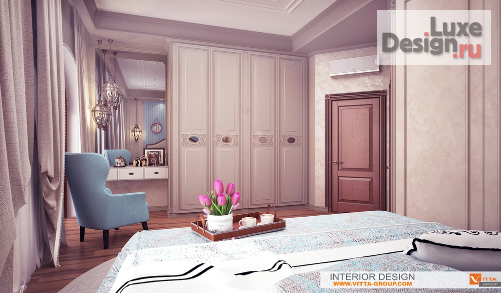 Дизайн интерьера спальни "Вилла Аврора: спальня" (фото 2)