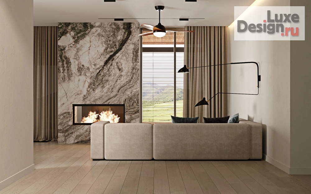 Дизайн интерьера трехкомнатной квартиры "Дизайн-проект апартаментов в Симферополе" (фото 2)