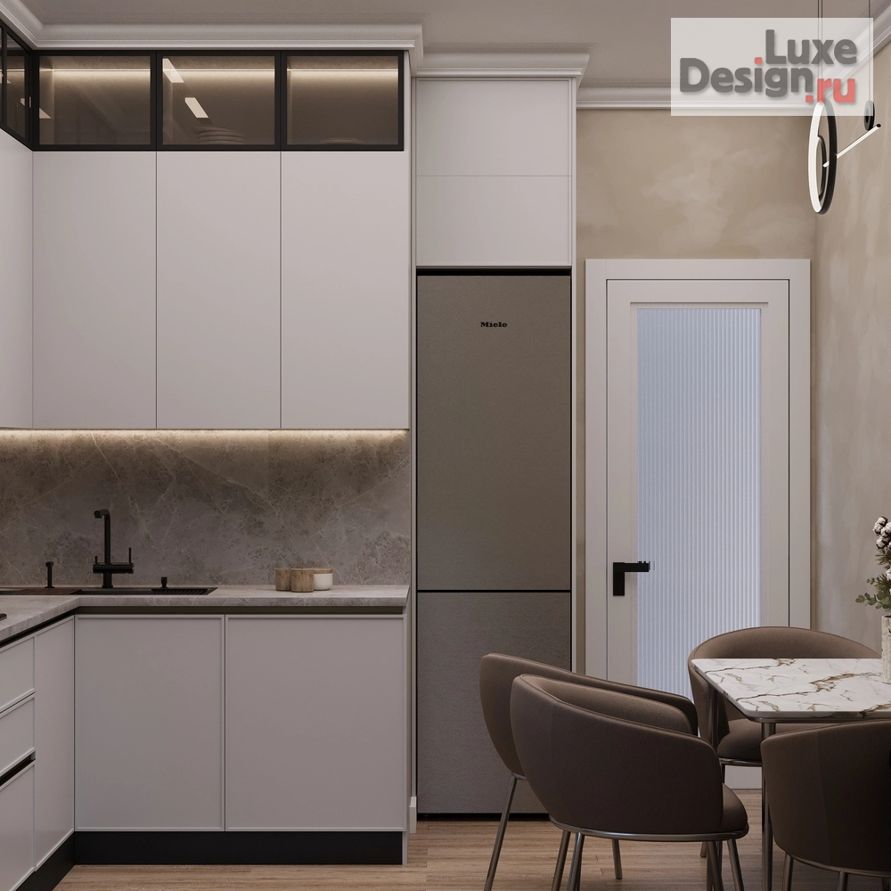 Дизайн интерьера трехкомнатной квартиры "Кухня в г. Севастополь" (фото 1)