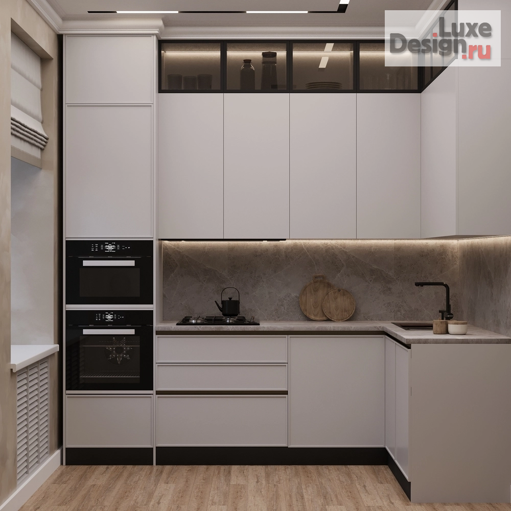 Дизайн интерьера трехкомнатной квартиры "Кухня в г. Севастополь" (фото 2)