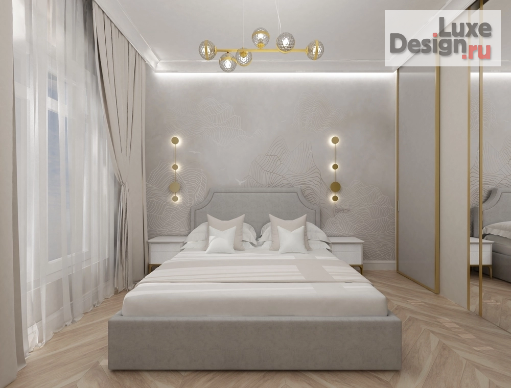 Дизайн интерьера коттеджа "Спальня в стиле "современная классика"" (фото 1)